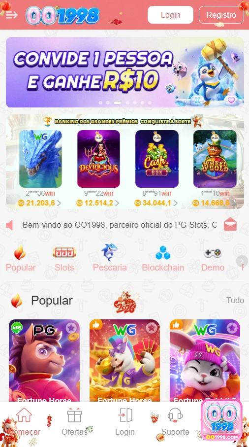 Jogador acessando cassino online ao vivo na oo1998